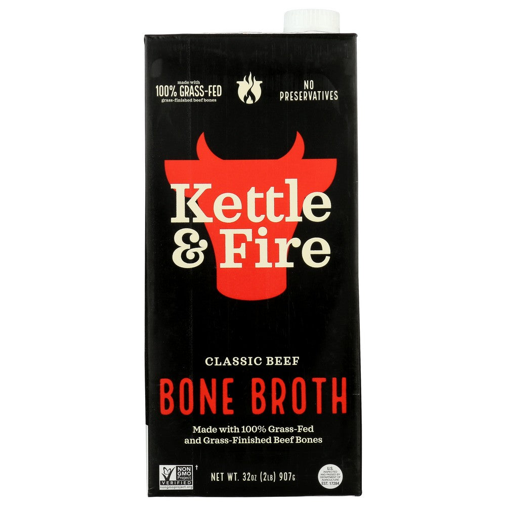 Kettle And Fire , Beef Bone Broth 32 Ounce, Case of 6