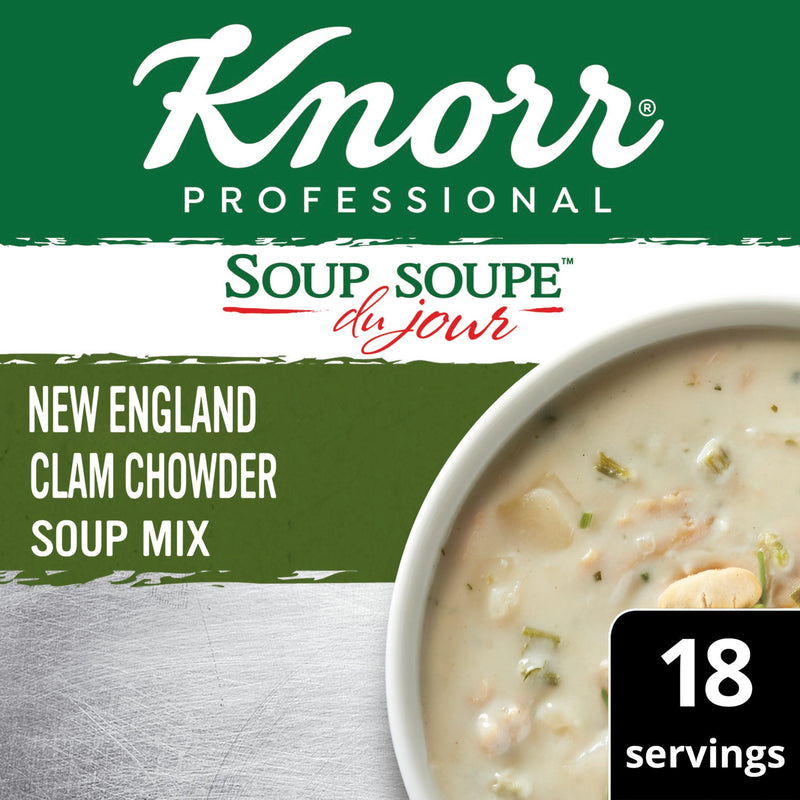 Knorr Soup Du Jour Clam Chowder 27 Ounce Size - 4 Per Case.