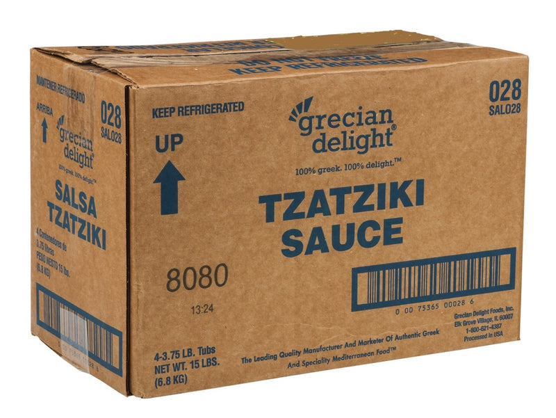 Tzatziki Sauce 3.75 Pound Each - 4 Per Case.