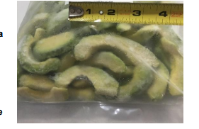 Simplot Harvest Fresh Avocados Avocado Halves Frozen 2 Pound Each - 12 per Case.