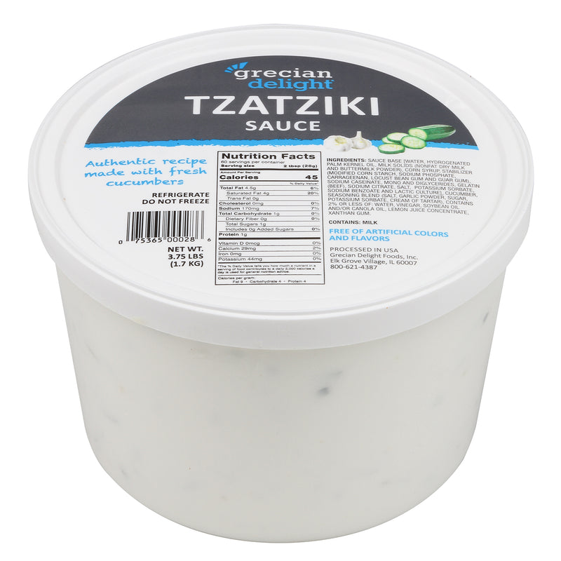 Tzatziki Sauce 3.75 Pound Each - 4 Per Case.