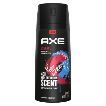 Axe Body Spray Essence 4 Ounce Size - 12 Per Case.