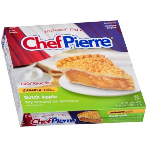 Chef Pierre Pie Dutch Apple Unbaked 10" 46 Ounce Size - 6 Per Case.
