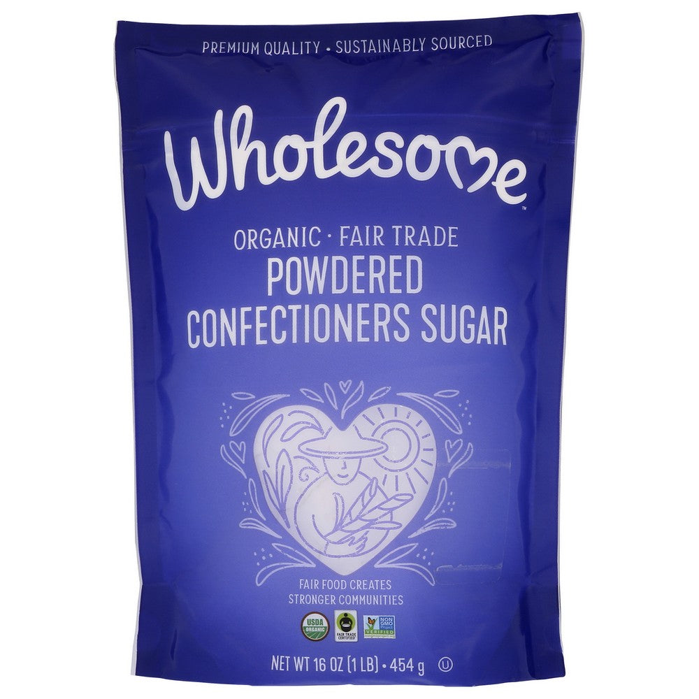 Wholesome Sugar Powder Organic Ftc - 16 Ounce, Case of 6