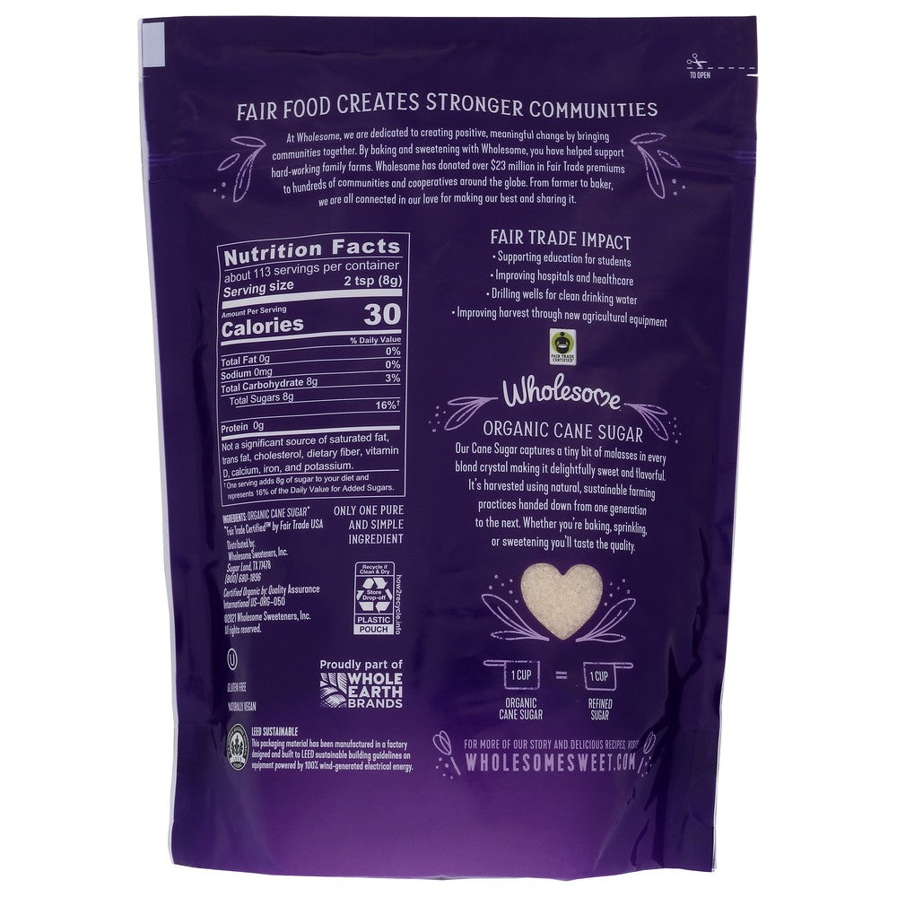 Wholesome Sugar Organic Ftc - 32 Ounce, Case of 12