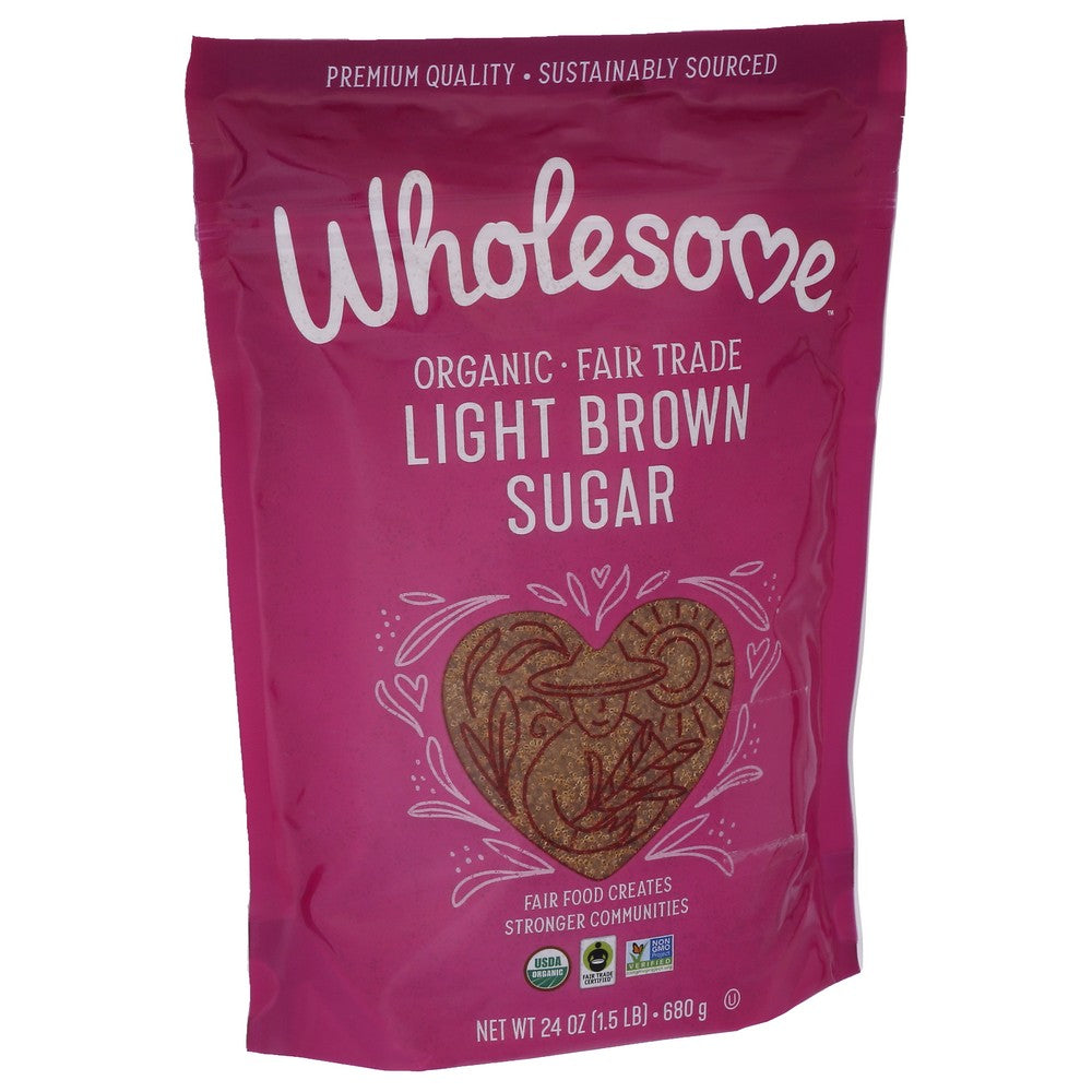 Wholesome Sugar Brown Lite Organic Ftc - 24 Ounce, Case of 6