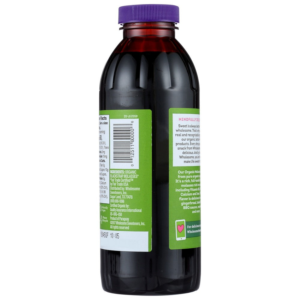 Wholesome Molasses Blackstrap Organic Ftc - 16 Ounce, Case of 12