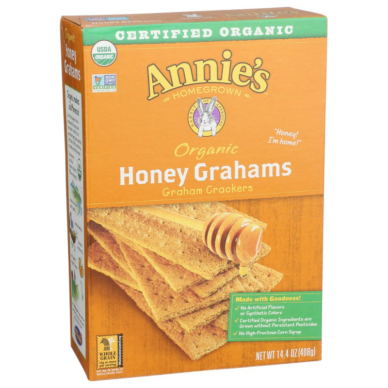 Annies Homegrown Cracker Graham Honey - 14 Ounce,  Case of 12