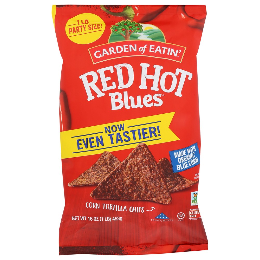 Garden Of Eatin Chip Tortilla Red Hot Blue - 16 Ounce, Case of 12