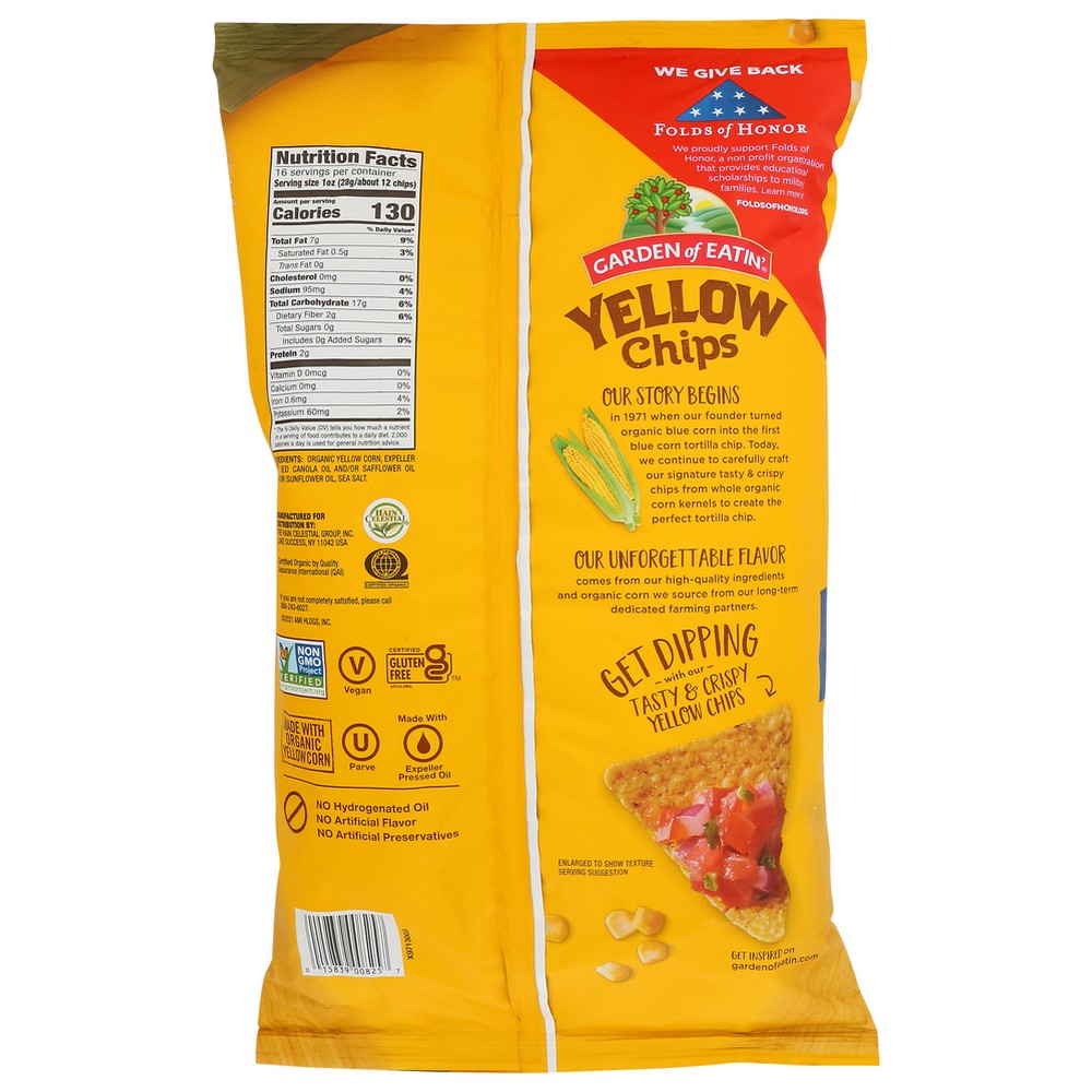 Garden Of Eatin Chip Tortilla Yelw Corn - 16 Ounce, Case of 12