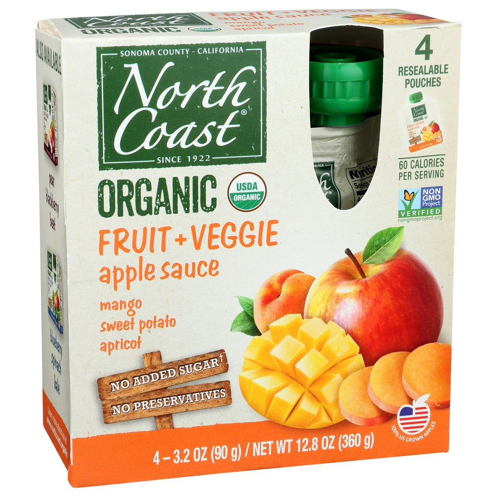 North Coast Poch Apl Sweet Ptt Mng Organic - 4 Each, Case of 6