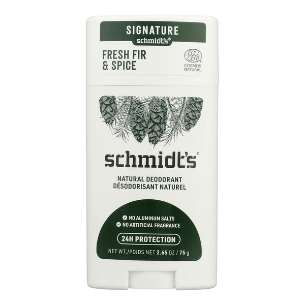 Schmidts - Deodorant Frsh Fir & Spice Stk - 1 Each-2.65 Ounce