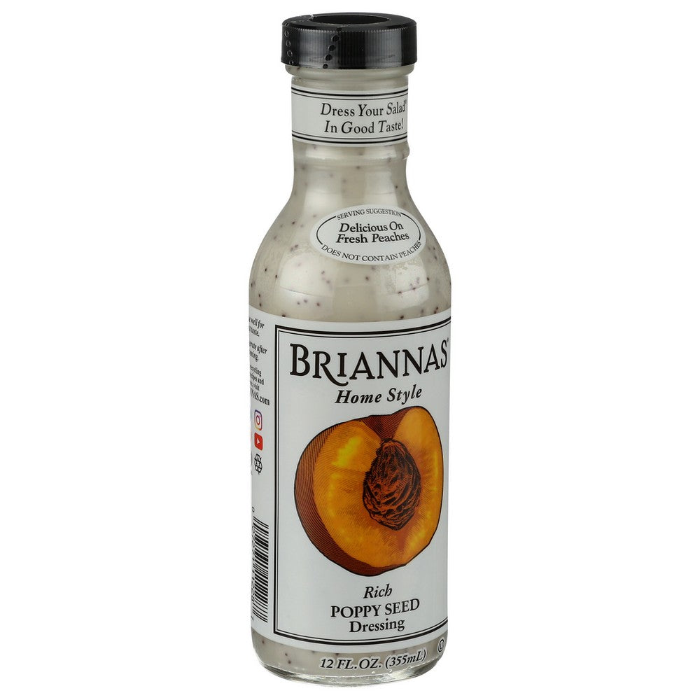 Briannas Drssng Poppy Seed - 12 Ounce, Case of 6