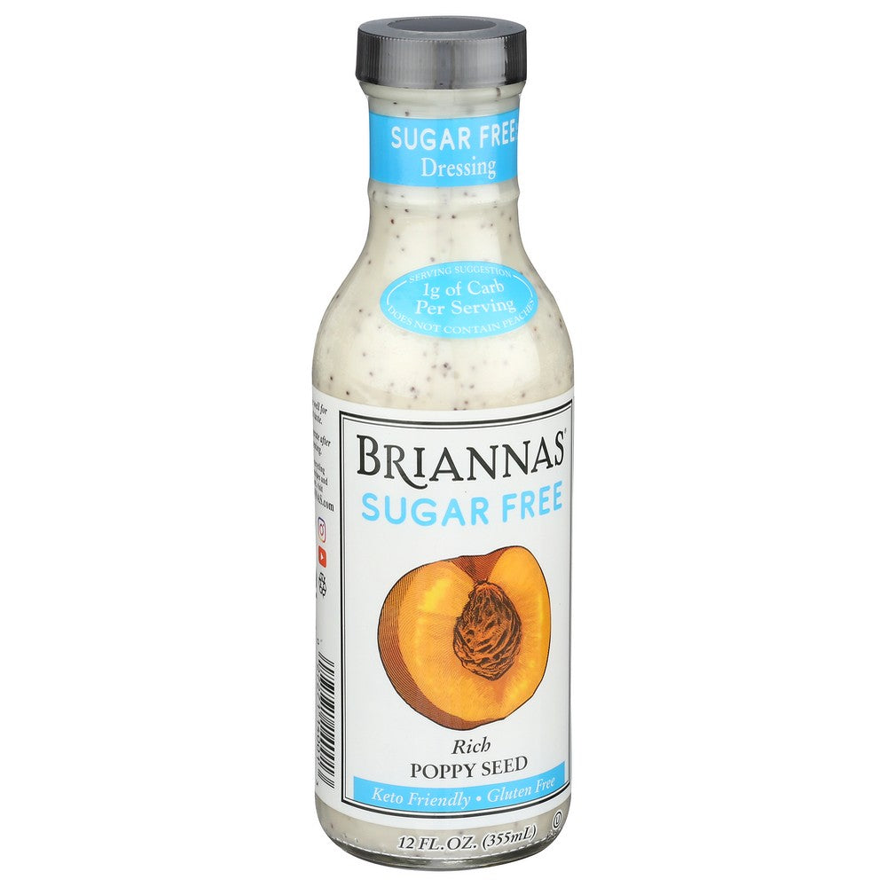 Briannas Drssng Poppy Sd Sugar Fr - 12 Ounce, Case of 6