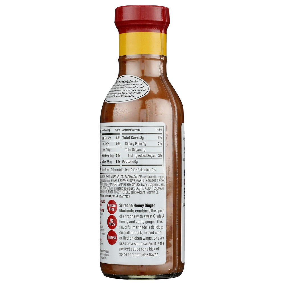 Briannas Marinade Sracha Hny Gngr - 12 Ounce, Case of 6
