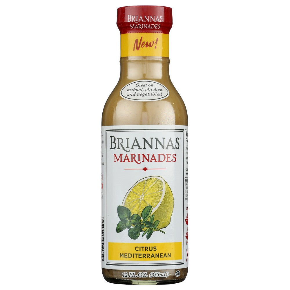 Briannas Marinade Ctrus Mdtrrnean - 12 Ounce, Case of 6