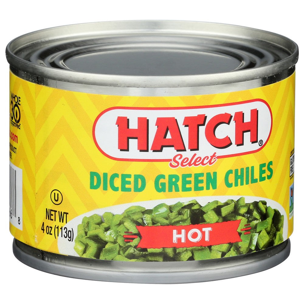Hatch Green Chili Dice Hot - 4 Ounce, Case of 24