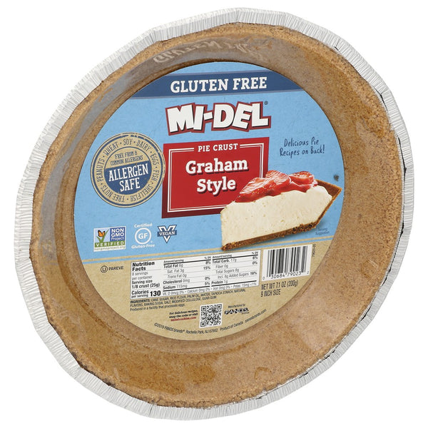 Midel Pie Crust Gf Graham Style - 7 Ounce,  Case of 12