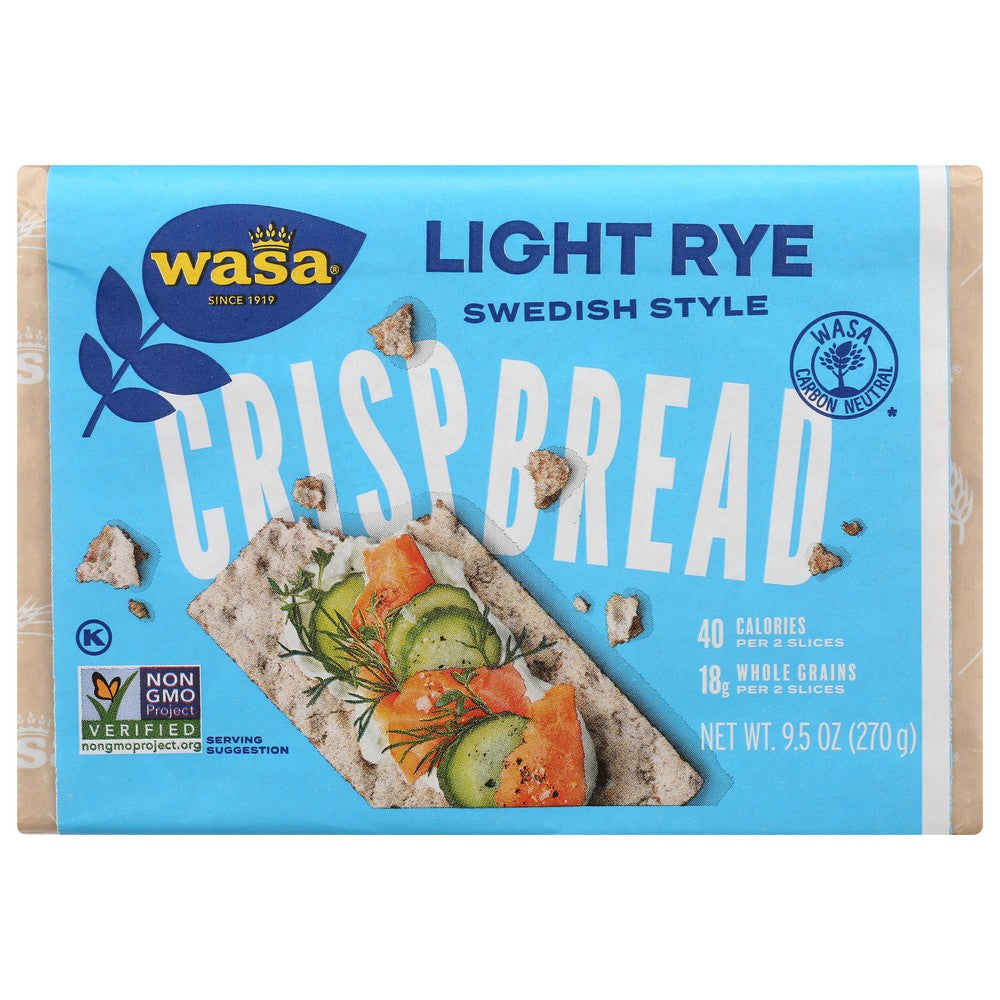 Wasa Crispbread Rye Lite - 10 Ounce, Case of 12