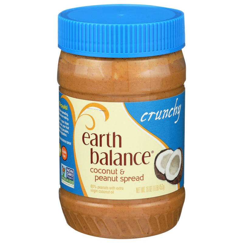 Earth Balance Peanut Bttr Crnchy Ccnut - 16 Ounce,  Case of 12