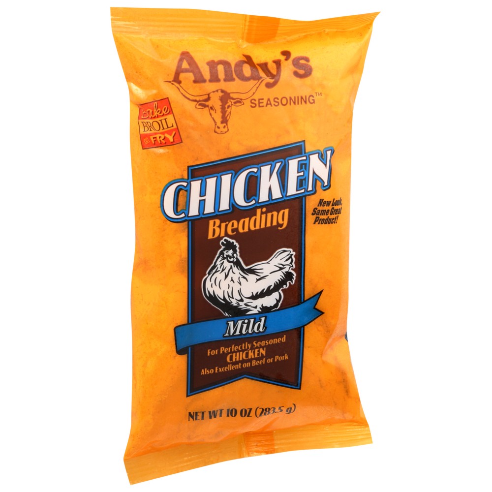 Andys Breading Chicken Mild - 10 Ounce, Case of 6
