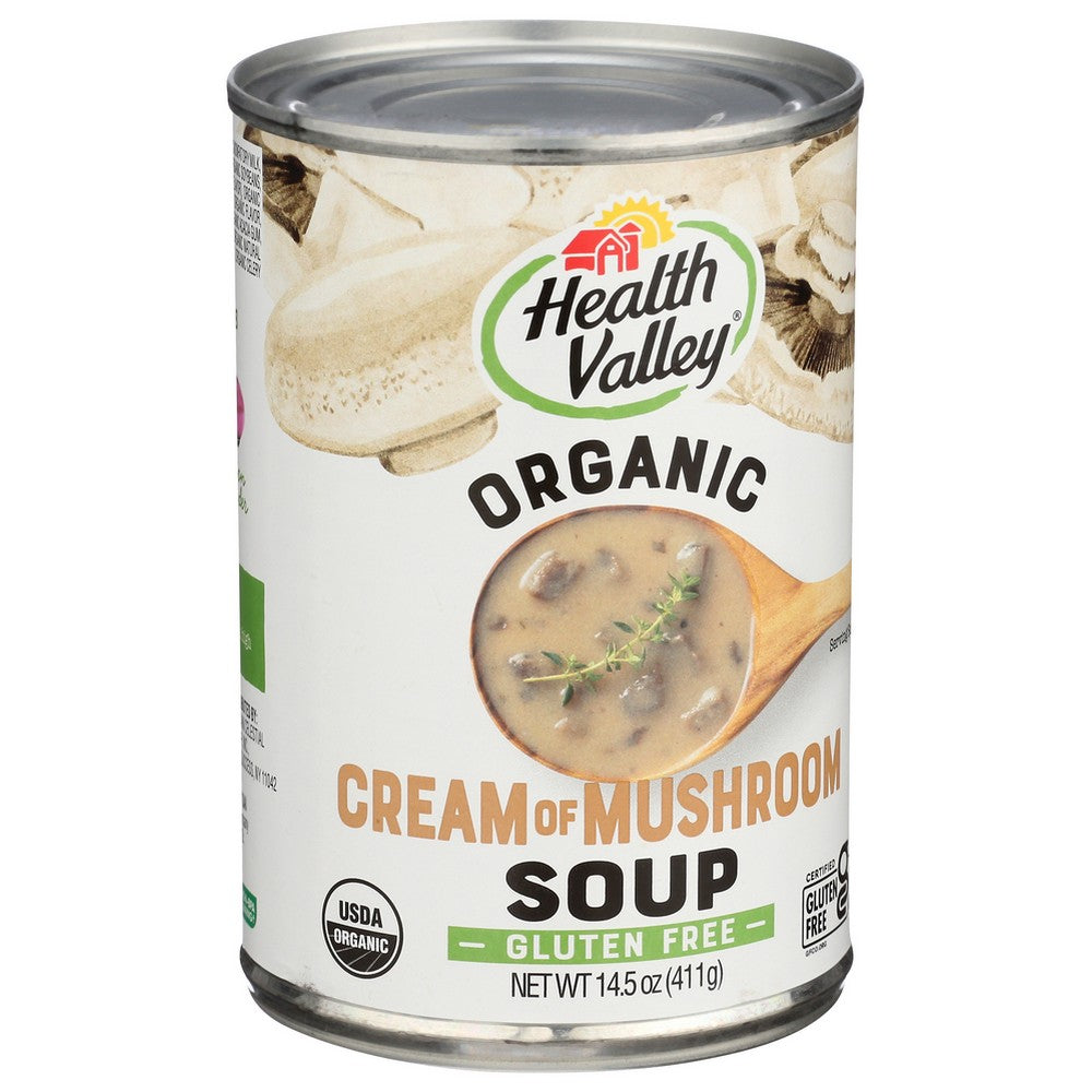 Health Valley Soup Cream Of Mushroom - 15 Ounce, Case of 12