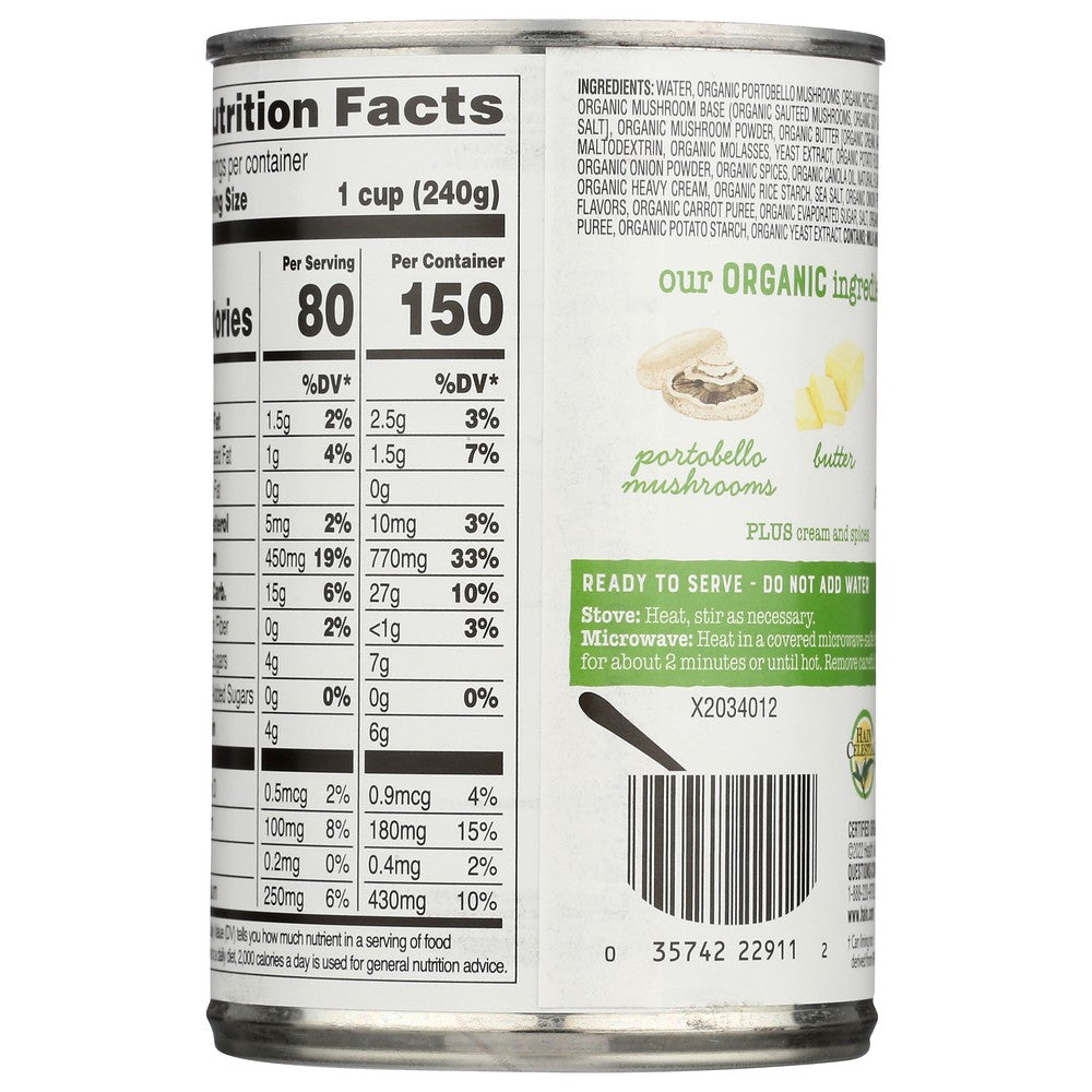 Health Valley Soup Cream Of Mushroom - 15 Ounce, Case of 12