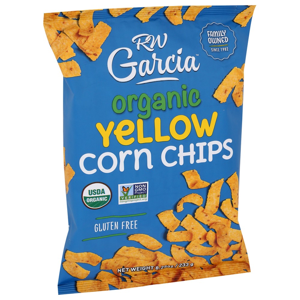 Rw Garcia Chip Yellow Corn Organic - 8 Ounce, Case of 12
