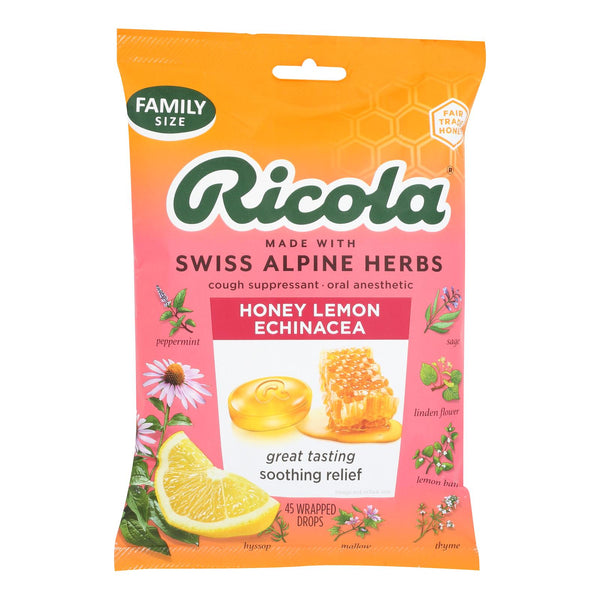 Ricola - Cough Drop Ech Honey Lemon - Case of 6-45 Count