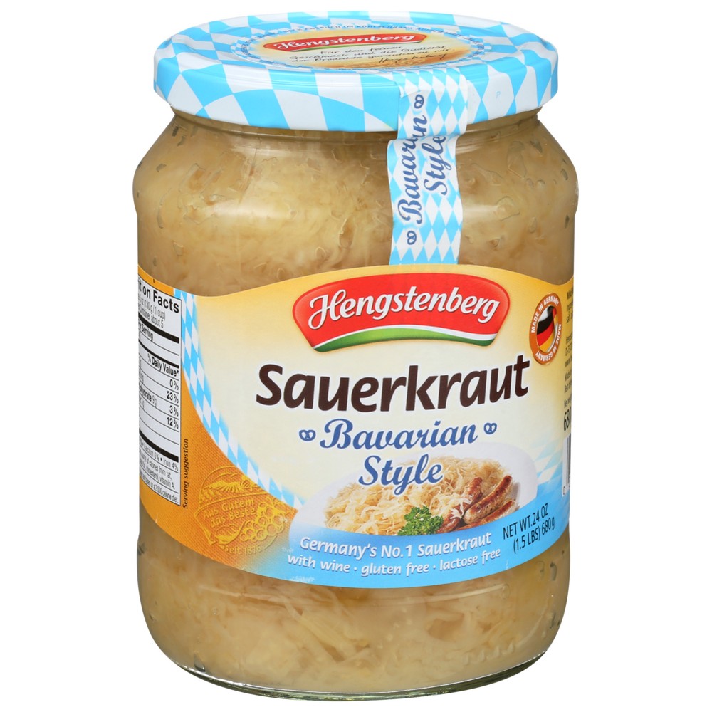 Hengstenberg Sauerkraut Bavarian - 24 Ounce, Case of 12