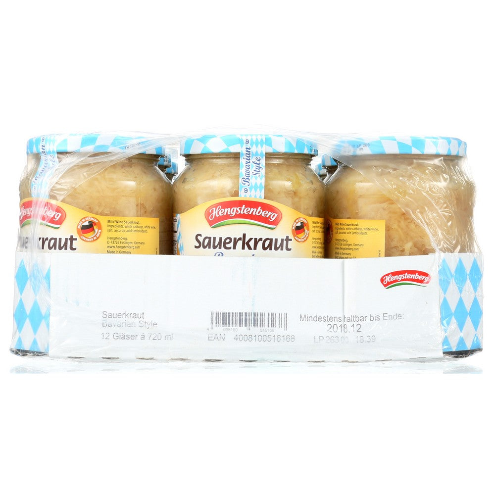 Hengstenberg Sauerkraut Bavarian - 24 Ounce, Case of 12