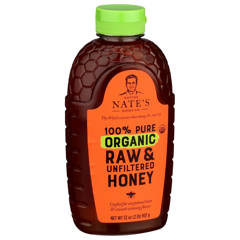 Nature Nates Honey Organic - 32 Ounce, Case of 6