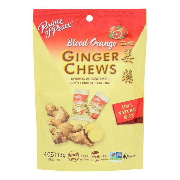 Prince Of Peace - Ginger Chews Blood Orange - 1 Each-4 Ounce