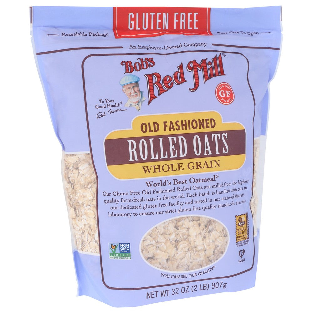 Bobs Red Mill Oats Rolled Old Fash - 32 Ounce, Case of 4