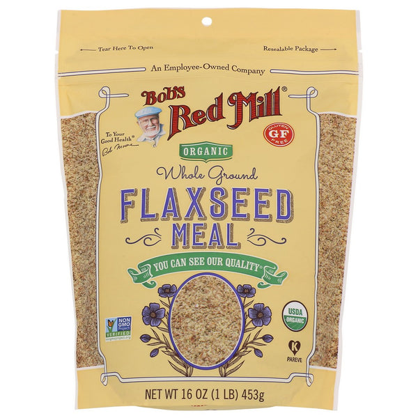 Bob's Red Mill 6032S164, Organicanic Flaxseed Meal Flaxseed Meal 16 Ounce,  Case of 4