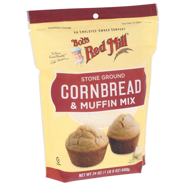 Bob's Red Mill 1325S244, Cornbread & Cornmeal Muffin Muffin Mix 24 Ounce,  Case of 4