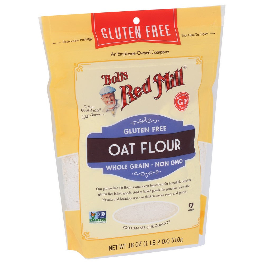 Bobs Red Mill Flour Oat - 18 Ounce, Case of 4