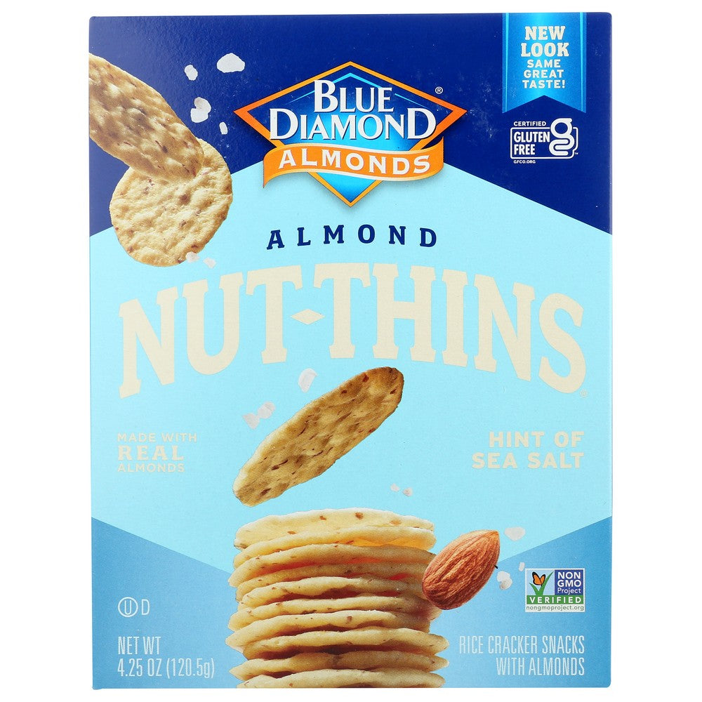 Blue Diamond Cracker Nut Thin Sea Salt - 4 Ounce, Case of 12