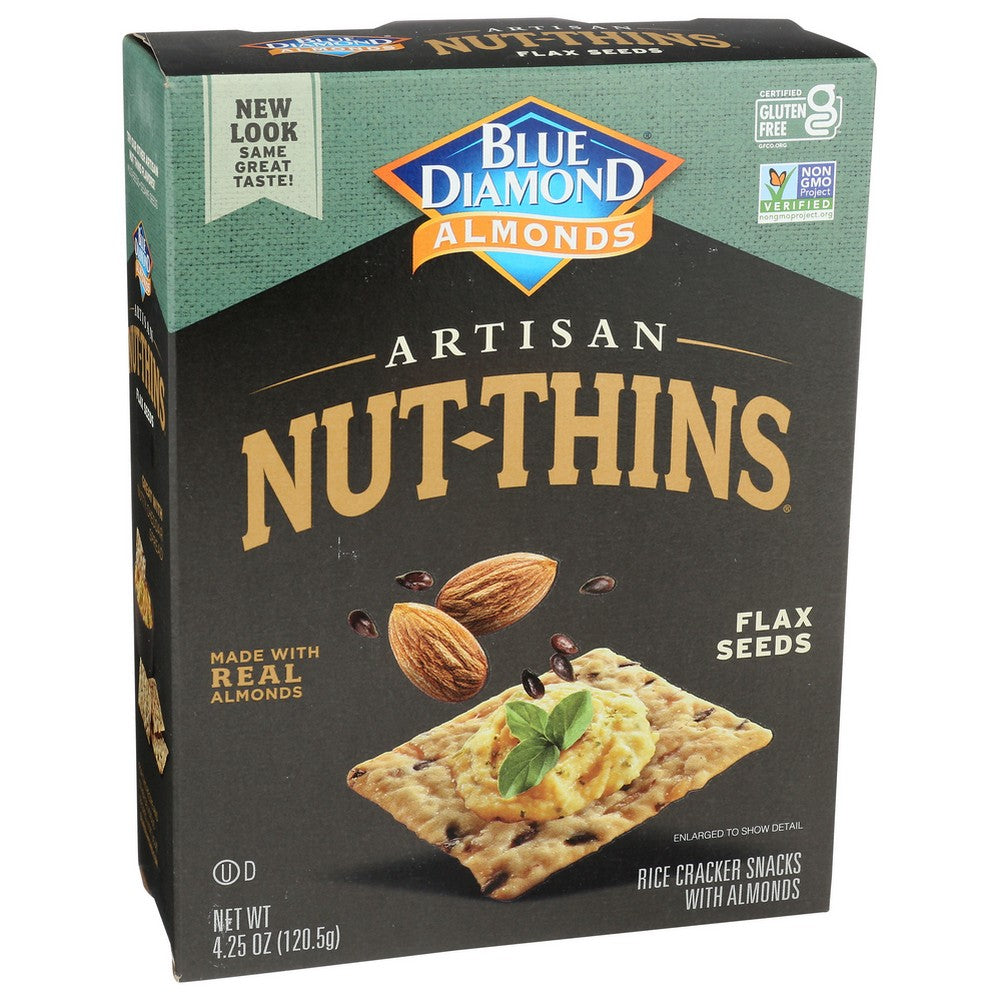 Blue Diamond Cracker Nut Thin Flax - 4 Ounce, Case of 12