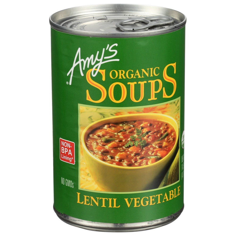 Amys Soup Lentil Vegetable Organic - 15 Ounce, Case of 12