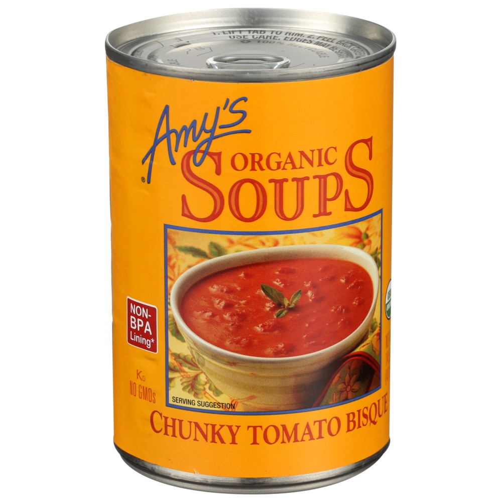 Amys Soup Tomato Bisque Chunky Organic - 15 Ounce, Case of 12