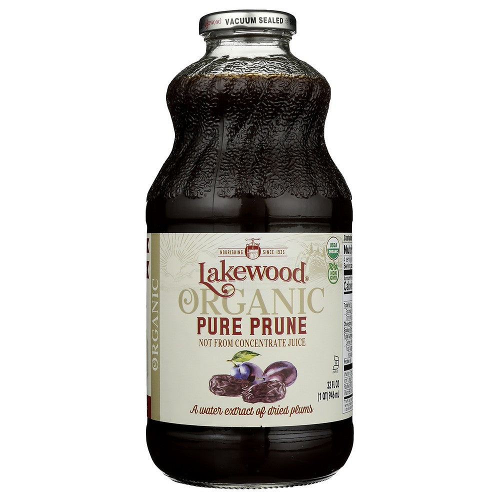 Lakewood Juice Prune Organic - 32 Fluid Ounce, Case of 6