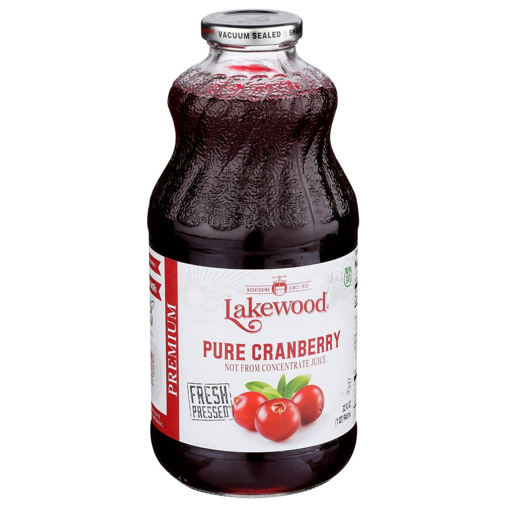 Lakewood Juice Cranberry Pure - 32 Fluid Ounce, Case of 6
