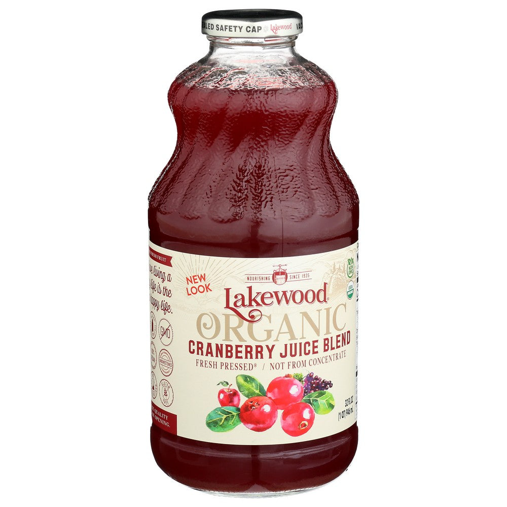 Lakewood Juice Cranberry Blend Organic - 32 Fluid Ounce, Case of 6