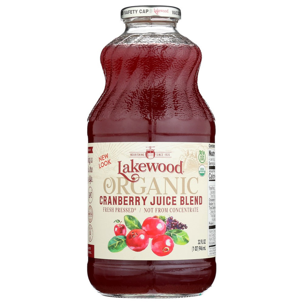 Lakewood Juice Cranberry Blend Organic - 32 Fluid Ounce, Case of 6