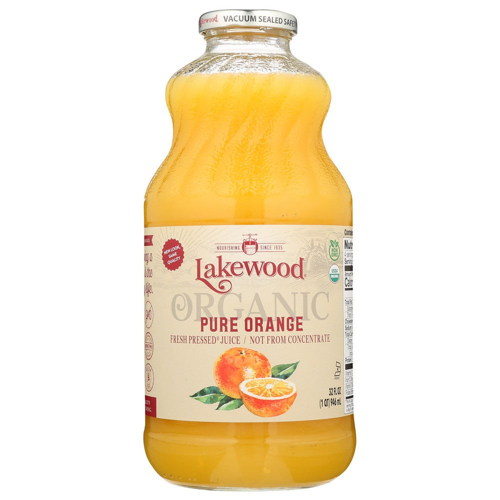 Lakewood Juice Orange Organic - 32 Fluid Ounce, Case of 6