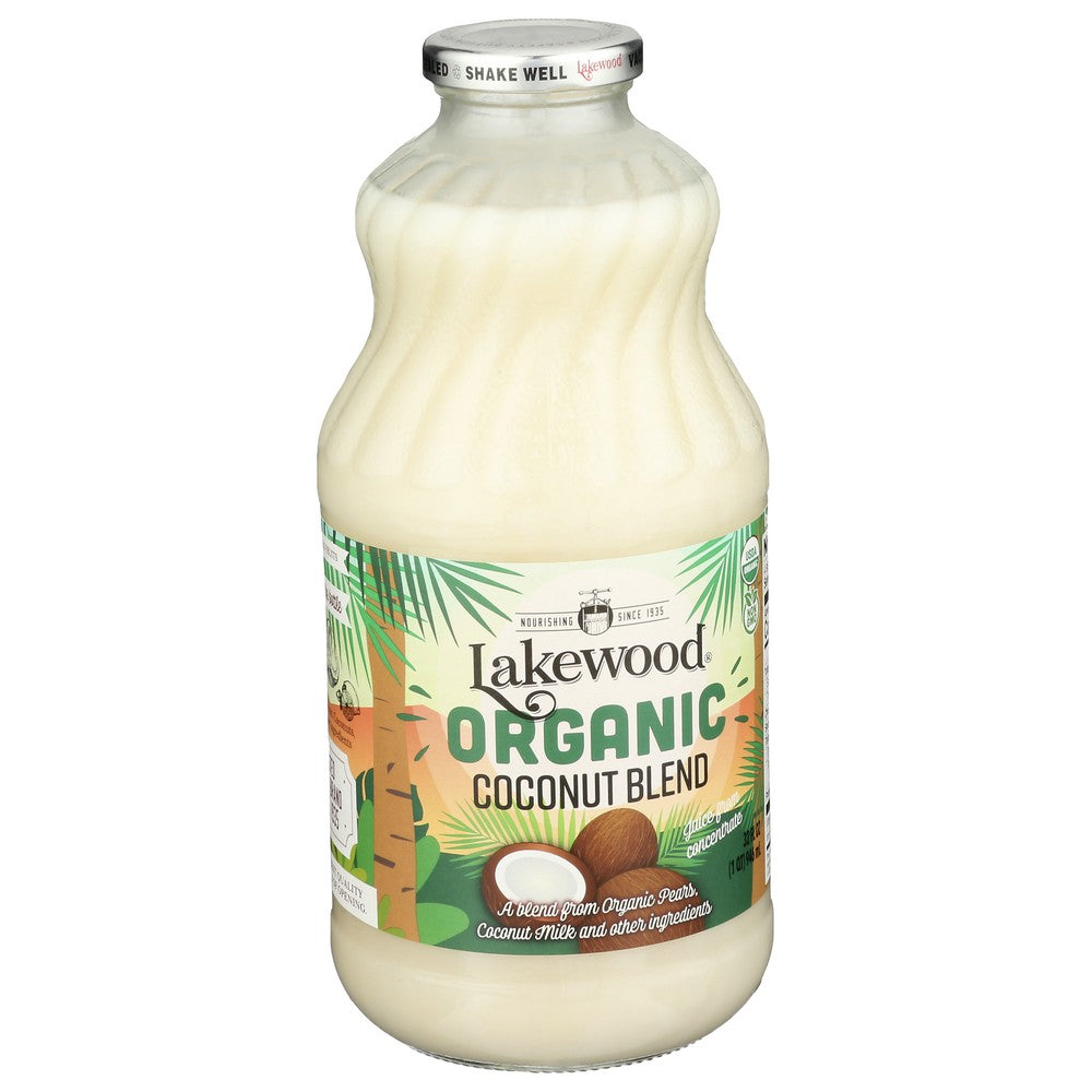 Lakewood Juice Coconut Milk Organic - 32 Fluid Ounce, Case of 6