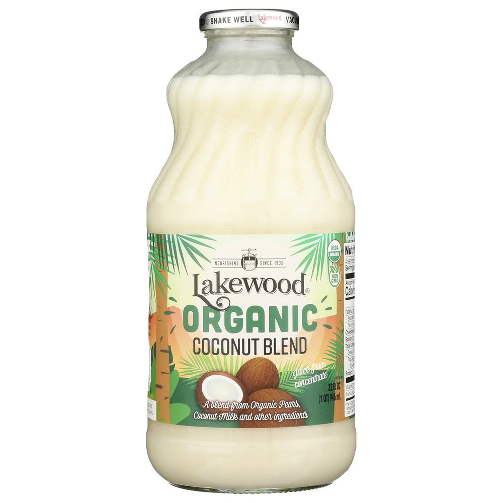 Lakewood Juice Coconut Milk Organic - 32 Fluid Ounce, Case of 6
