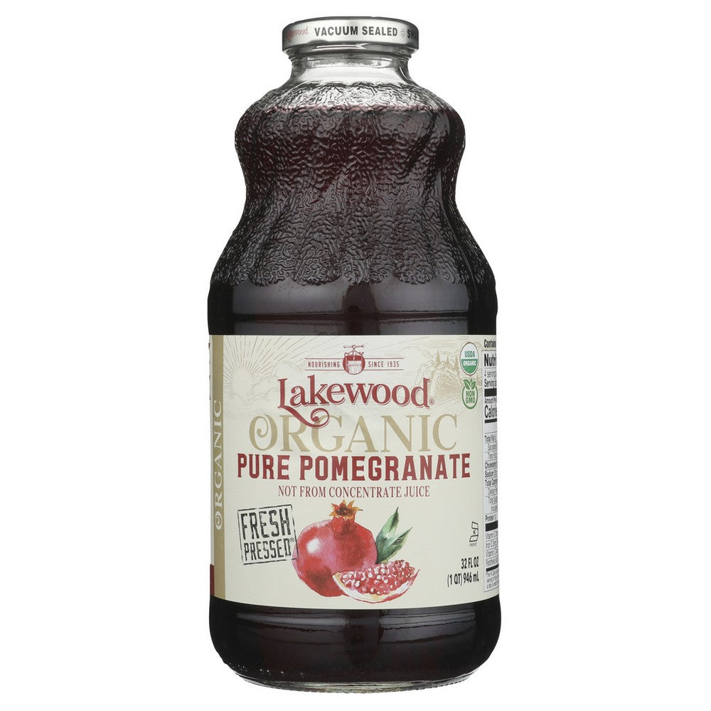 Lakewood Juice Pomegranate Pure Or - 32 Fluid Ounce, Case of 6