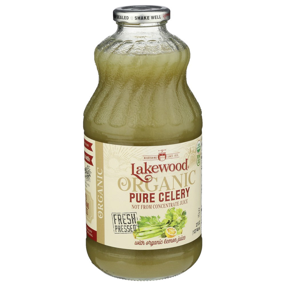 Lakewood Juice Celery Organic - 32 Fluid Ounce, Case of 6
